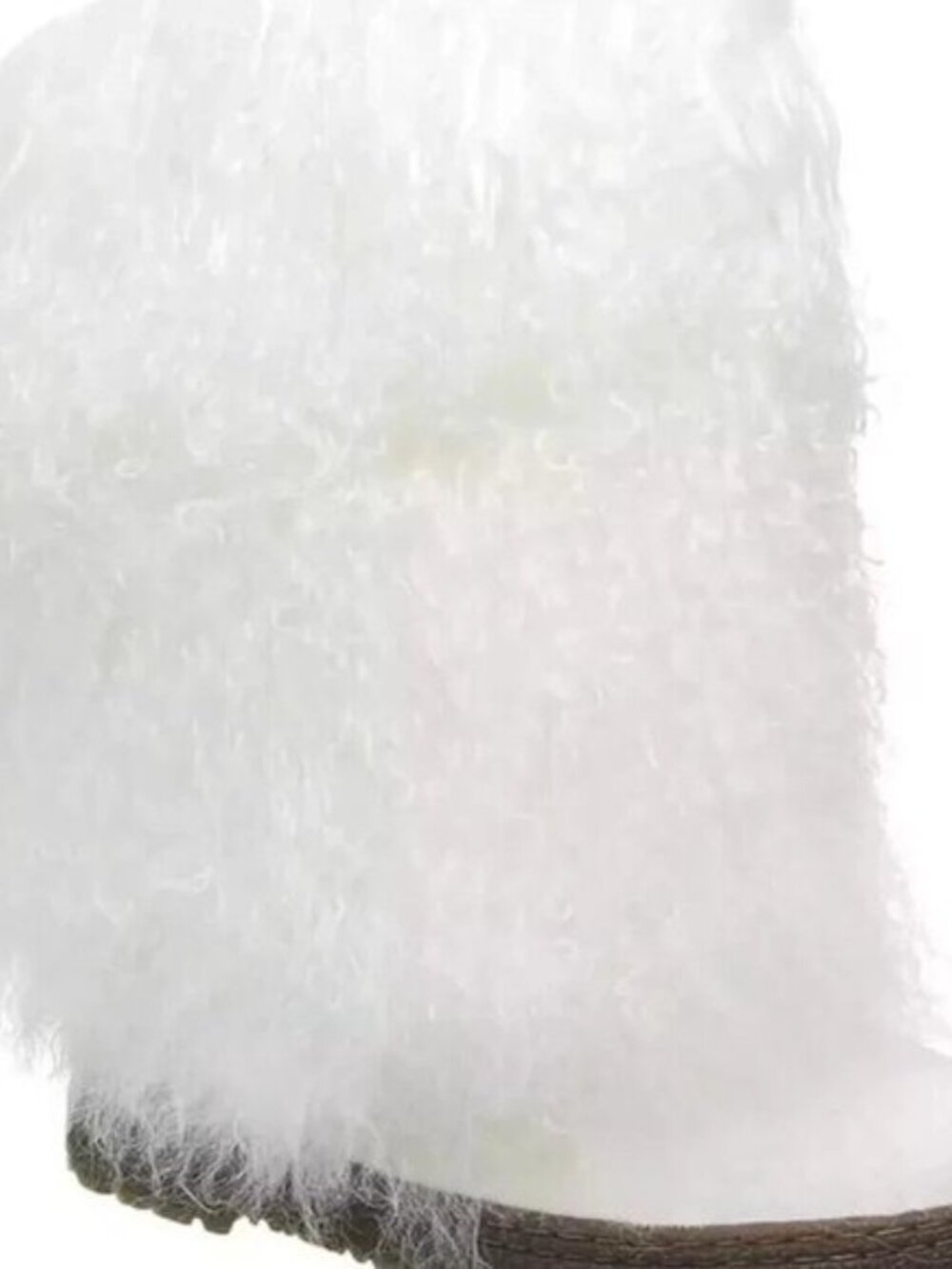 Bearpaw Boetis White Curly Lamb Fur Sheepskin Lined Sherpa Boho Boots 8 NEW - Picture 3 of 10